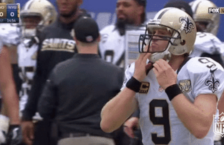 Drew Brees se prepara para não lamber mais os dedos