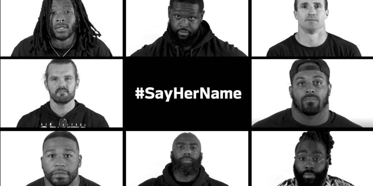 Saints faz doação para campanha #Sayhername